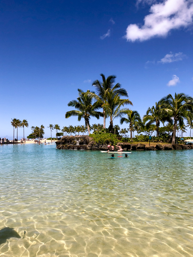 a blue lagoon in Waikiki Hawaii